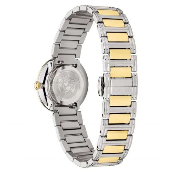 Versace Women’s Quartz Swiss Made Two-tone Stainless Steel White Dial 28mm Watch VET300721 UAE DUBAI AJMAN SHARJAH ABU DHABI RAS AL KHAIMA UMM UL QUWAIN ALAIN FUJAIRAH