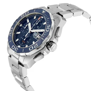 Tag Heuer Aquaracer Men’s Automatic Swiss Made Silver Stainless Steel Blue Dial 43mm Watch CAY211B.BA0927