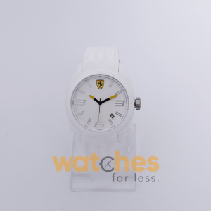 Ferrari Men’s Quartz White Silicone Strap White Dial 46mm Watch 830113 UAE DUBAI AJMAN SHARJAH ABU DHABI RAS AL KHAIMA UMM UL QUWAIN ALAIN FUJAIRAH