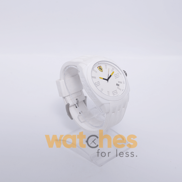 Ferrari Men’s Quartz White Silicone Strap White Dial 46mm Watch 830113 UAE DUBAI AJMAN SHARJAH ABU DHABI RAS AL KHAIMA UMM UL QUWAIN ALAIN FUJAIRAH