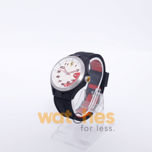 Ferrari Men’s Quartz Black Silicone Strap White Dial 42mm Watch 830013 UAE DUBAI AJMAN SHARJAH ABU DHABI RAS AL KHAIMA UMM UL QUWAIN ALAIN FUJAIRAH