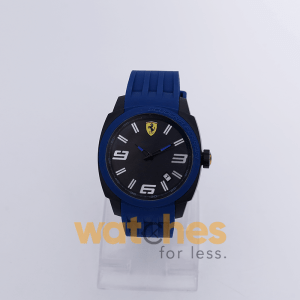 Ferrari Men’s Quartz Blue Silicone Strap Black Dial 46mm Watch 830120 UAE DUBAI AJMAN SHARJAH ABU DHABI RAS AL KHAIMA UMM UL QUWAIN ALAIN FUJAIRAH