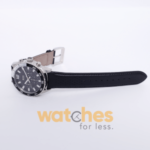 Hugo Boss Men’s Quartz Black Leather Strap Black Dial 44mm Watch 1512804