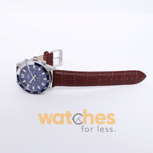 Hugo Boss Men’s Quartz Brown Leather Strap Blue Dial 44mm Watch 1512803