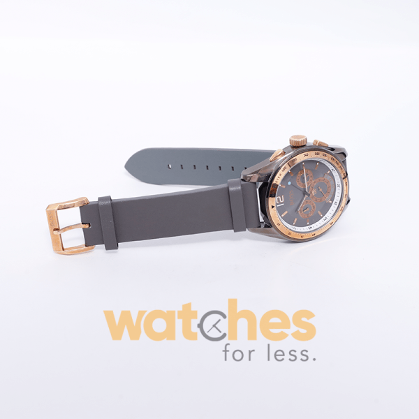 Hugo Boss Men’s Quartz Grey Leather Strap Grey Dial 46mm Watch 1512517