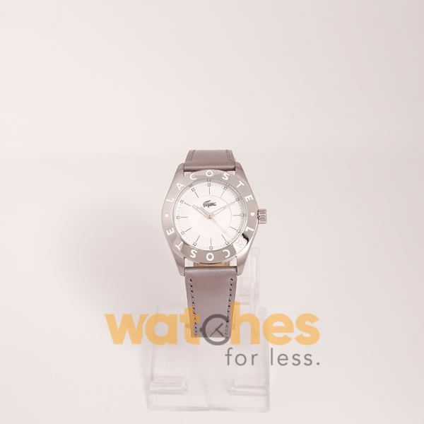 Lacoste Women’s Quartz Silver Purple Leather Strap Beige Dial 36mm Watch 2000537/2