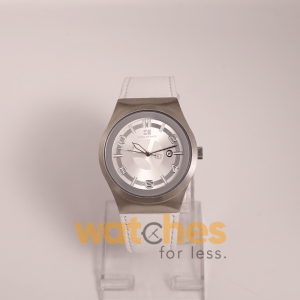 Hugo Boss Men’s Quartz White Leather Strap Silver Dial 42mm Watch 1512696
