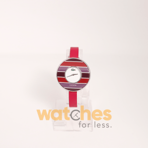 Lacoste Women’s Quartz Pink Leather Strap White Dial 42mm Watch 2000577