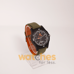 Hugo Boss Men’s Quartz Green Nylon Strap Black Dial 44mm Watch 1512533