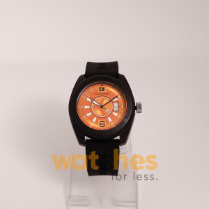 Hugo Boss Men’s Quartz Black Silicone Strap Orange Dial 43mm Watch 1512543