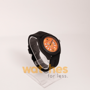 Hugo Boss Men’s Quartz Black Silicone Strap Orange Dial 43mm Watch 1512543