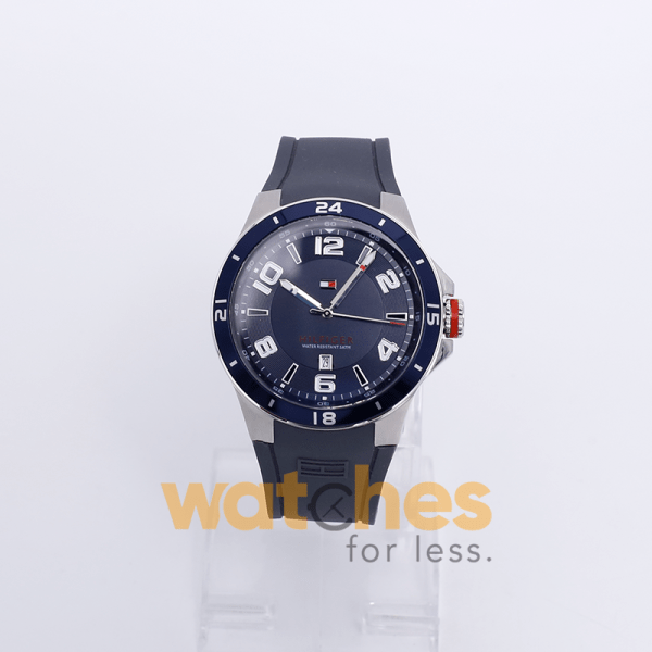 Tommy Hilfiger Men’s Quartz Grey Silicone Strap Blue Dial 44mm Watch TH1841271272