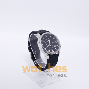 Hugo Boss Men’s Quartz Black Silicone Strap Black Dial 44mm Watch 1512632/9