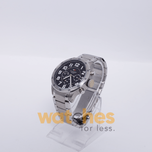 Tommy Hilfiger Men’s Quartz Silver Stainless Steel Black Dial 46mm Watch 1791054