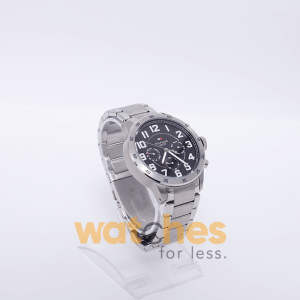 Tommy Hilfiger Men’s Quartz Silver Stainless Steel Black Dial 46mm Watch 1791054
