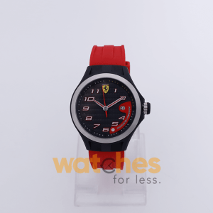Ferrari Men’s Quartz Red Silicone Strap Black Dial 42mm Watch 0830014 UAE DUBAI AJMAN SHARJAH ABU DHABI RAS AL KHAIMA UMM UL QUWAIN ALAIN FUJAIRAH