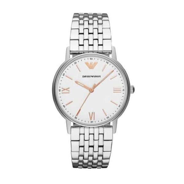 Emporio Armani Men’s Quartz Stainless Steel White Dial 41mm Watch AR80014 UAE DUBAI AJMAN SHARJAH ABU DHABI RAS AL KHAIMA UMM UL QUWAIN ALAIN FUJAIRAH