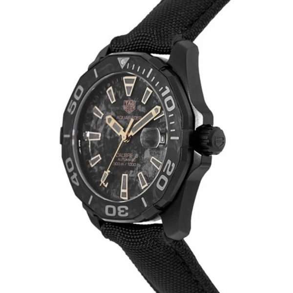 Tag Heuer Aquaracer Men’s Automatic Swiss Made Black Nylon Strap Carbon Dial 41mm Watch WBD218A.FC6445 UAE DUBAI AJMAN SHARJAH ABU DHABI RAS AL KHAIMA UMM UL QUWAIN ALAIN FUJAIRAH