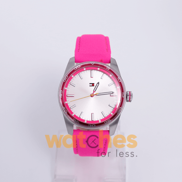 Tommy Hilfiger Women’s Quartz Pink Leather Strap Silver Dial 42mm Watch 1781326 UAE DUBAI AJMAN SHARJAH ABU DHABI RAS AL KHAIMA UMM UL QUWAIN ALAIN FUJAIRAH