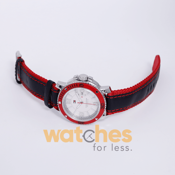 Tommy Hilfiger Men’s Quartz Black Red Nylone Strap White Dial 43mm Watch TH701140768 UAE DUBAI AJMAN SHARJAH ABU DHABI RAS AL KHAIMA UMM UL QUWAIN ALAIN FUJAIRAH