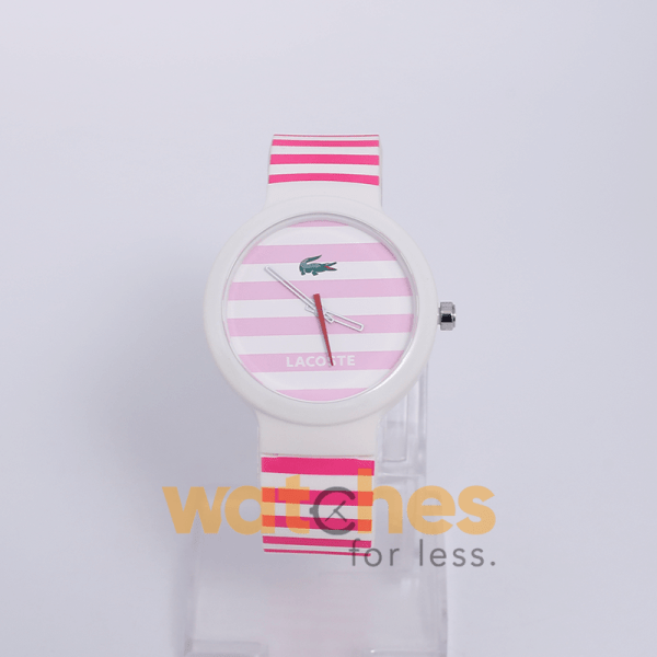 Lacoste Kids Quartz Pink White Silicone Strap Pink White Dial 40mm Watch 2020001 UAE DUBAI AJMAN SHARJAH ABU DHABI RAS AL KHAIMA UMM UL QUWAIN ALAIN FUJAIRAH