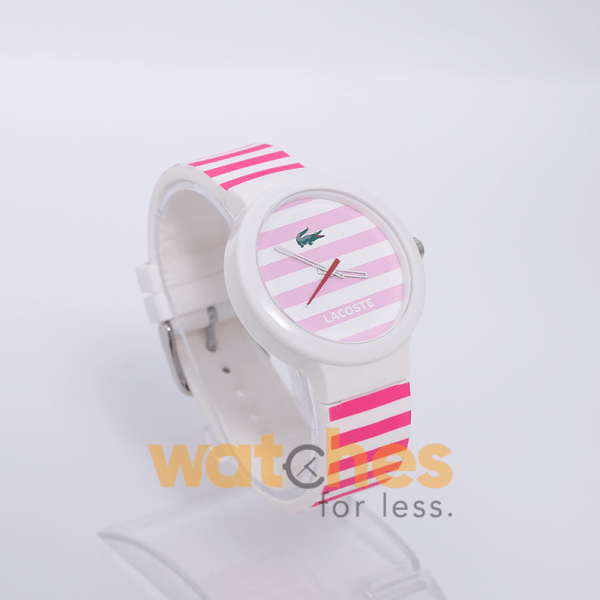 Lacoste Kids Quartz Pink White Silicone Strap Pink White Dial 40mm Watch 2020001 UAE DUBAI AJMAN SHARJAH ABU DHABI RAS AL KHAIMA UMM UL QUWAIN ALAIN FUJAIRAH