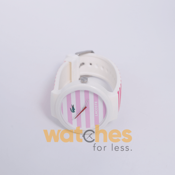 Lacoste Kids Quartz Pink White Silicone Strap Pink White Dial 40mm Watch 2020001 UAE DUBAI AJMAN SHARJAH ABU DHABI RAS AL KHAIMA UMM UL QUWAIN ALAIN FUJAIRAH