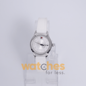 Tommy Hilfiger Women’s Quartz White Silicone Strap White & Silver Dial 30mm Watch 1781116 UAE DUBAI AJMAN SHARJAH ABU DHABI RAS AL KHAIMA UMM UL QUWAIN ALAIN FUJAIRAH