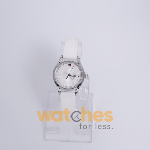 Tommy Hilfiger Women’s Quartz White Silicone Strap White & Silver Dial 30mm Watch 1781116 UAE DUBAI AJMAN SHARJAH ABU DHABI RAS AL KHAIMA UMM UL QUWAIN ALAIN FUJAIRAH