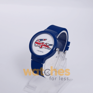 Lacoste Kids Quartz Blue White Silicone Strap White Dial 40mm Watch 2020072 UAE DUBAI AJMAN SHARJAH ABU DHABI RAS AL KHAIMA UMM UL QUWAIN ALAIN FUJAIRAH