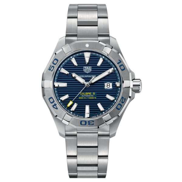 Tag Heuer Aquaracer Men’s Automatic Swiss Made Silver Stainless Steel Blue Dial 43mm Watch WAY2012.BA0927 UAE DUBAI AJMAN SHARJAH ABU DHABI RAS AL KHAIMA UMM UL QUWAIN ALAIN FUJAIRAH