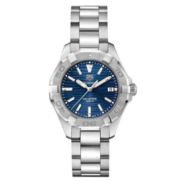 Tag Heuer Aquaracer Women’s Quartz Swiss Made Silver Stainless Steel Blue Dial 35mm Watch WBD131D.BA0748 UAE DUBAI AJMAN SHARJAH ABU DHABI RAS AL KHAIMA UMM UL QUWAIN ALAIN FUJAIRAH