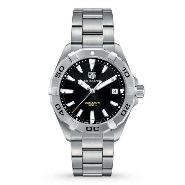 Tag Heuer Aquaracer Men’s Quartz Swiss Made Silver Stainless Steel Black Dial 41mm Watch WBD1110.BA0928 UAE DUBAI AJMAN SHARJAH ABU DHABI RAS AL KHAIMA UMM UL QUWAIN ALAIN FUJAIRAH