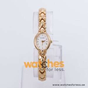 Pulsar Women’s Quartz Gold Stainless Steel White Dial 17mm Watch PC3070X1