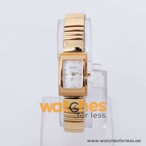 Pulsar Women’s Quartz Gold Stainless Steel Mother Of Pearl Dial 18mm Watch PPH516X9