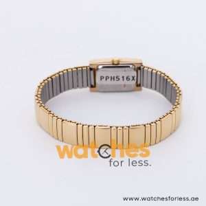 Pulsar Women’s Quartz Gold Stainless Steel White Dial 18mm Watch PPH516X9/2