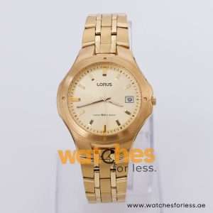 Lorus Men’s Quartz Gold Stainless Steel Gold Dial 39mm Watch RXN04DX9