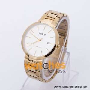 Lorus Men’s Quartz Gold Stainless Steel White Dial 42mm Watch RS988CX9