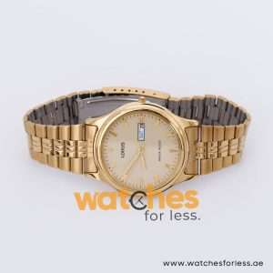Lorus Men’s Quartz Gold Stainless Steel Beige Dial 37mm Watch RXF14AXG