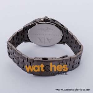 Armani Exchange Men’s Quartz Grey Stainless Steel Gold Dial 46mm Watch AX2147