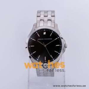 Armani Exchange Men’s Quartz Silver Stainless Steel Black Dial 46mm Watch AX2147