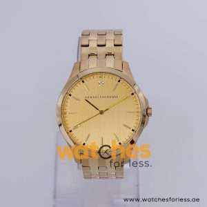 Armani Exchange Men’s Quartz Gold Stainless Steel Gold Dial 46mm Watch AX2147