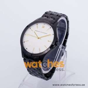 Armani Exchange Men’s Quartz Black Stainless Steel Silver Dial 46mm Watch AX2169