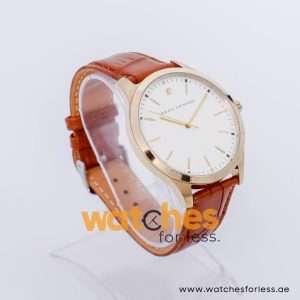 Armani Exchange Men’s Quartz Brown Leather Strap Silver Dial 46mm Watch AX2169/5