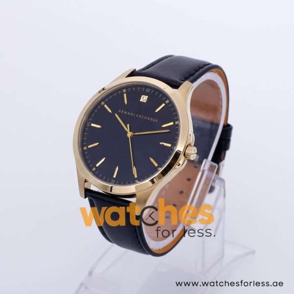 Armani Exchange Men’s Quartz Black Leather Strap Black Dial 46mm Watch AX1357/3