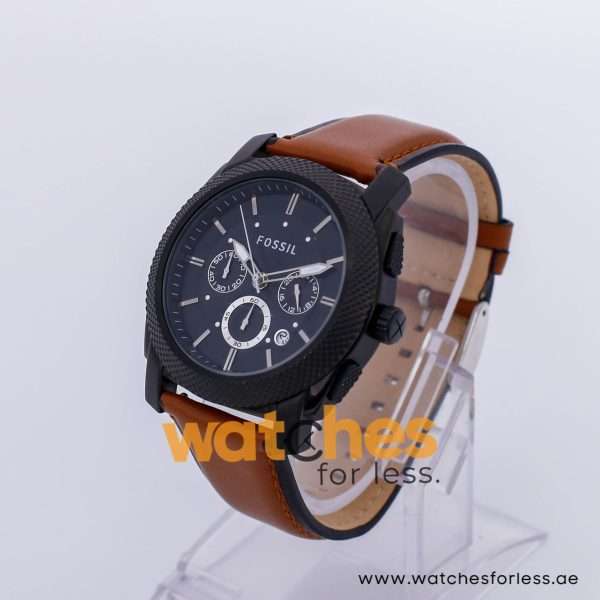 Fossil Men’s Quartz Brown Leather Strap Black Dial 45mm Watch FS4616/4