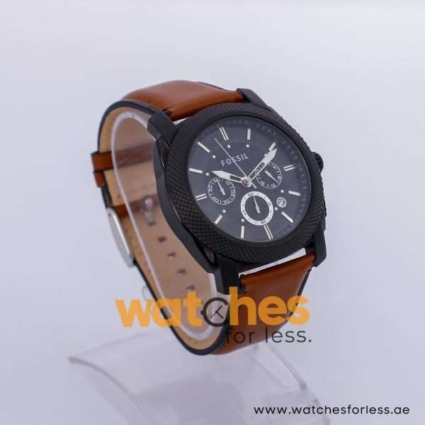 Fossil Men’s Quartz Brown Leather Strap Black Dial 45mm Watch FS4616/4