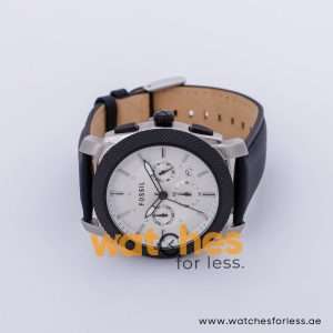 Fossil Men’s Quartz Black Stainless Steel White Dial 45mm Watch FS4616/5