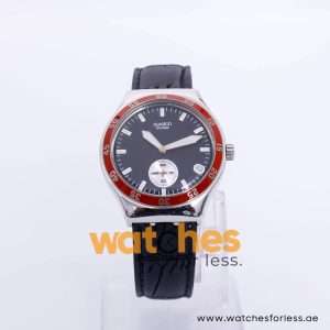 Swatch Men’s Swiss Made Quartz Black Leather Strap Black Dial 40mm Watch SR936SW/2 UAE DUBAI AJMAN SHARJAH ABU DHABI RAS AL KHAIMA UMM UL QUWAIN ALAIN FUJAIRAH