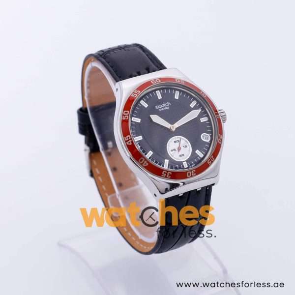 Swatch Men’s Swiss Made Quartz Black Leather Strap Black Dial 40mm Watch SR936SW/2 UAE DUBAI AJMAN SHARJAH ABU DHABI RAS AL KHAIMA UMM UL QUWAIN ALAIN FUJAIRAH